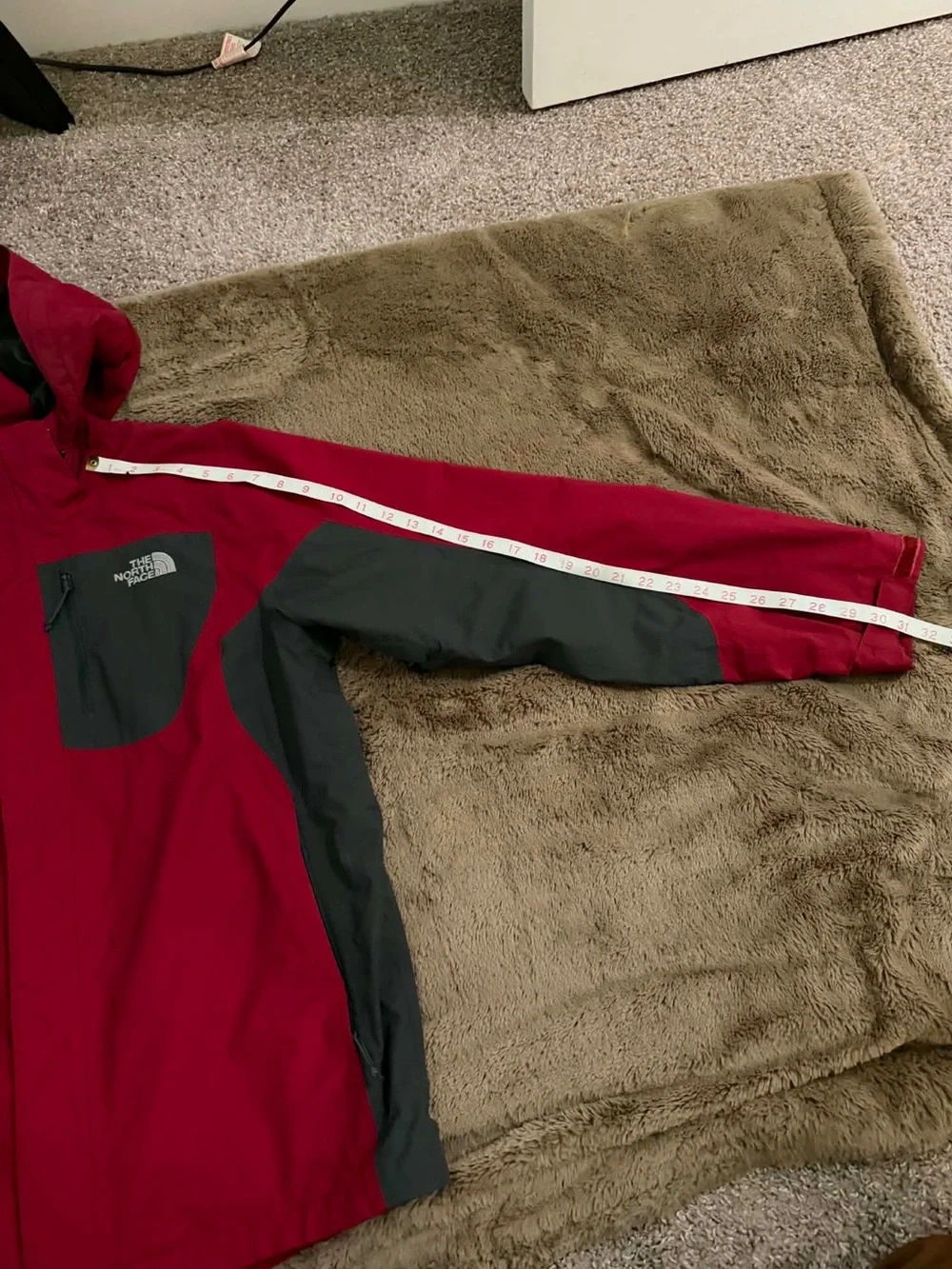 The North Face Dark Red Mens Hooded Jacket